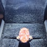 7.27 ct, 14k rose gold engagement ring, size 5