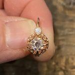 14k OEC moissanite vintage inspired earrings