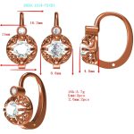 14k OEC moissanite vintage inspired earrings