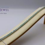 14K White Gold 5.6ctw Green/Light Green Blue Moissanite Tennis Bracelet 7inch/18cm