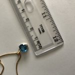 Blue topaz heart pendant (chain not included)