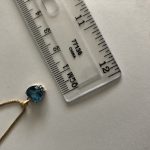 Blue topaz heart pendant (chain not included)