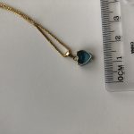 Blue topaz heart pendant (chain not included)