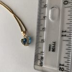 Blue topaz heart pendant (chain not included)