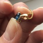 Blue topaz heart pendant (chain not included)