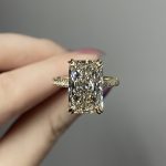 5.67 carat radiant lab diamond engagement ring 6.25ctw