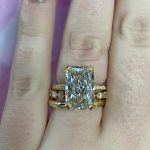 5.67 carat radiant lab diamond engagement ring 6.25ctw