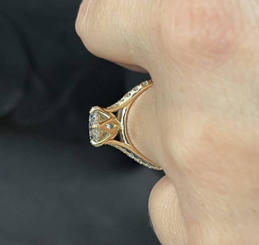 Marquise lab diamond ring