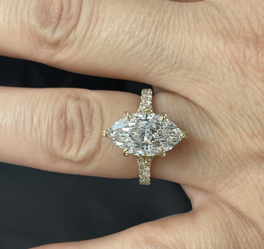 Marquise lab diamond ring