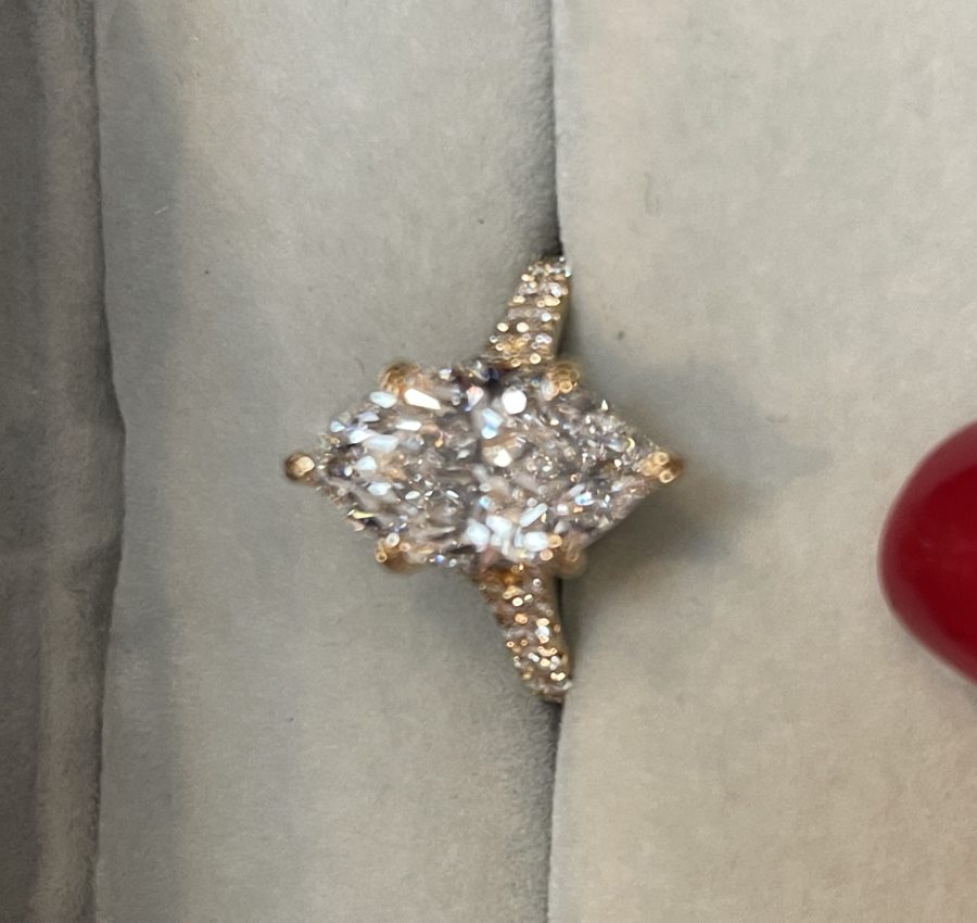 Marquise lab diamond ring