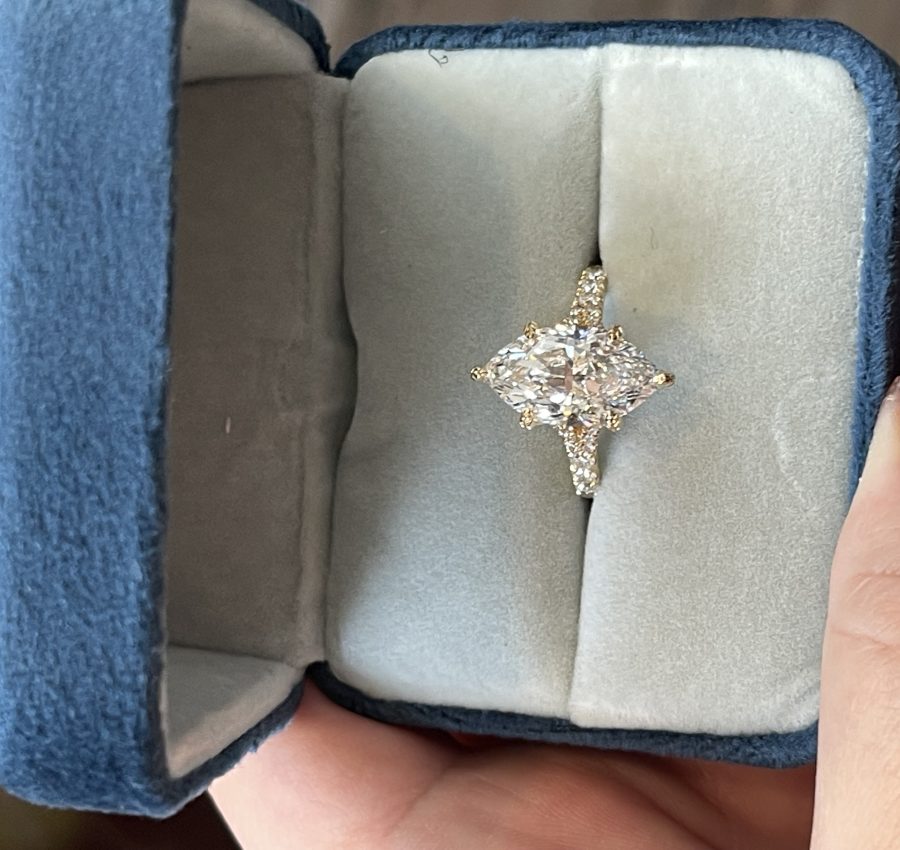 Marquise lab diamond ring