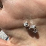 5mm moissanite studs – 925 silver threaded