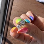 5mm moissanite studs – 925 silver threaded