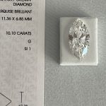 10.10ct Lab Grown Loose Diamond Marquise Cut G, SI1 IGI & UGL CERT