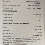 10.10ct Lab Grown Loose Diamond Marquise Cut G, SI1 IGI & UGL CERT