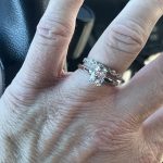 9×6 moissanite solitaire 14k white gold