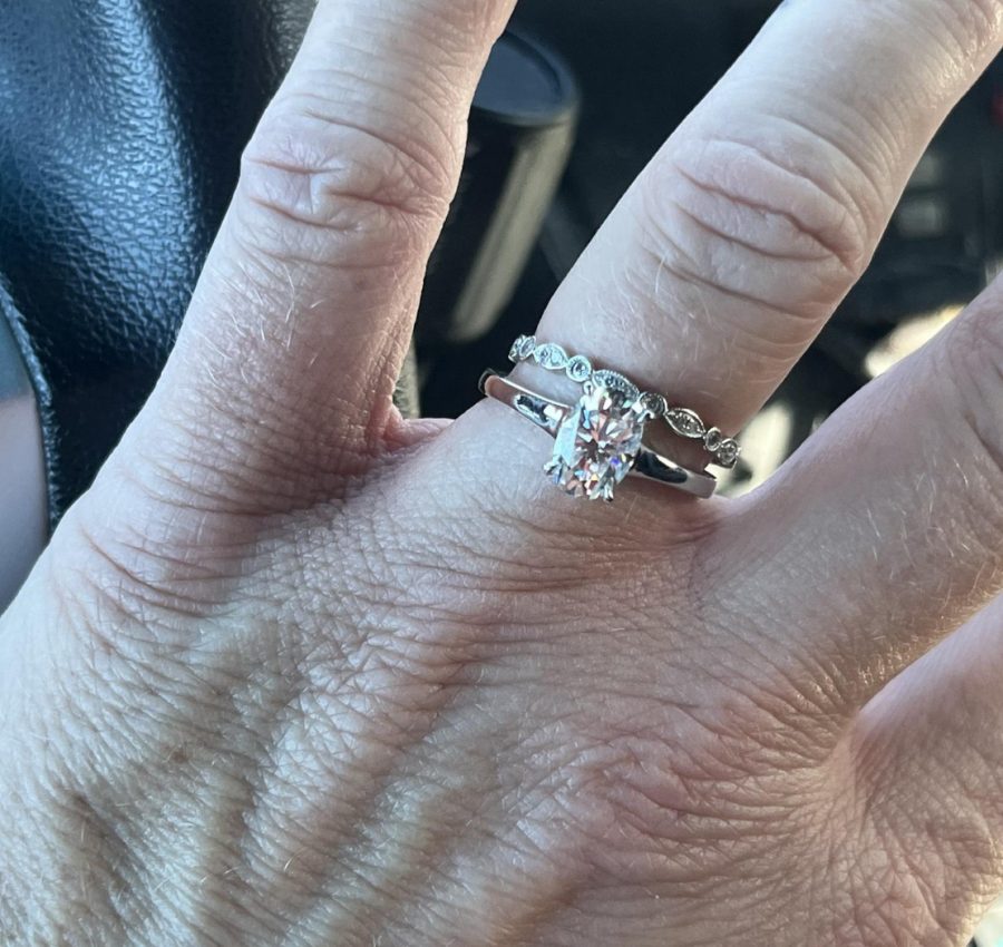 9×6 moissanite solitaire 14k white gold