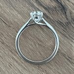 9×6 moissanite solitaire 14k white gold