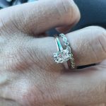 9×6 moissanite solitaire 14k white gold