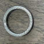 10k white gold moissanite contour band