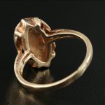 Vintage fire agate 10k yellow gold