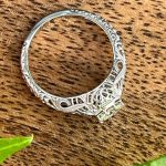 Vintage inspired 0.57ct diamond 14k gold