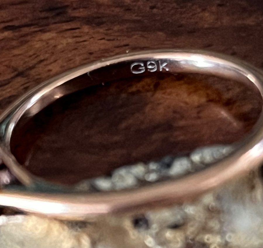 9k rose gold setting for 8×6 stone