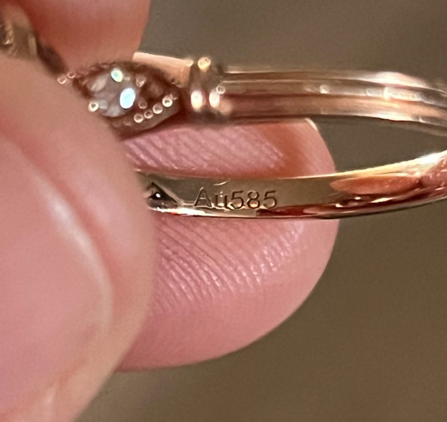 14k rose gold vintage inspired morganite wedding set