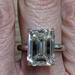 10 carat Mossanite Emerald cut ring
