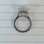 10 carat Mossanite Emerald cut ring