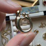 Solid Gold Mother and Child Pendant | 14k