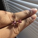 Sri Lanka Padparadscha Lab Sapphire Earrings – Asscher Cut 6mm 3.2ct Pair