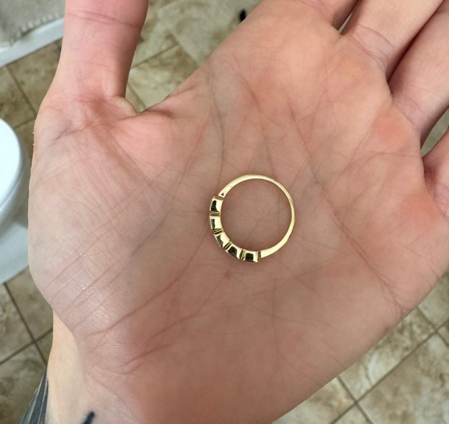 5 stone Ascher Cut Bezel Lab diamond band