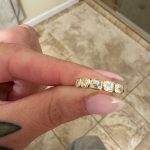 5 stone Ascher Cut Bezel Lab diamond band