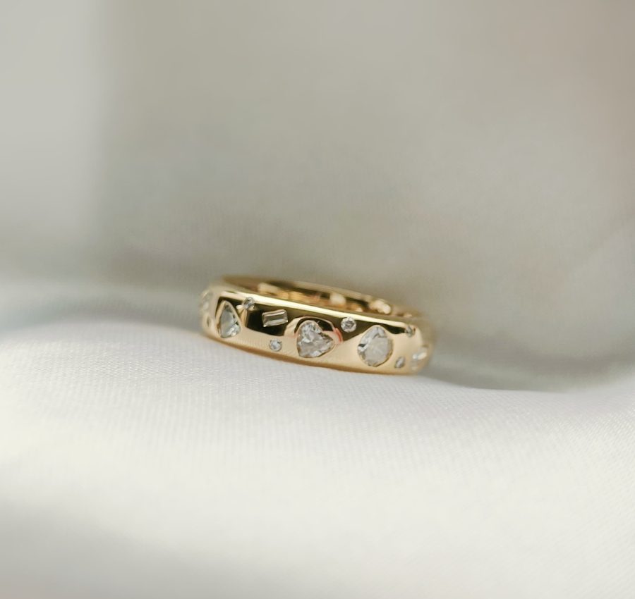 Mixed Shape Stone 4.5mm comfort fit cigar band