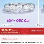 5 Stone OMC Band 10k yellow gold