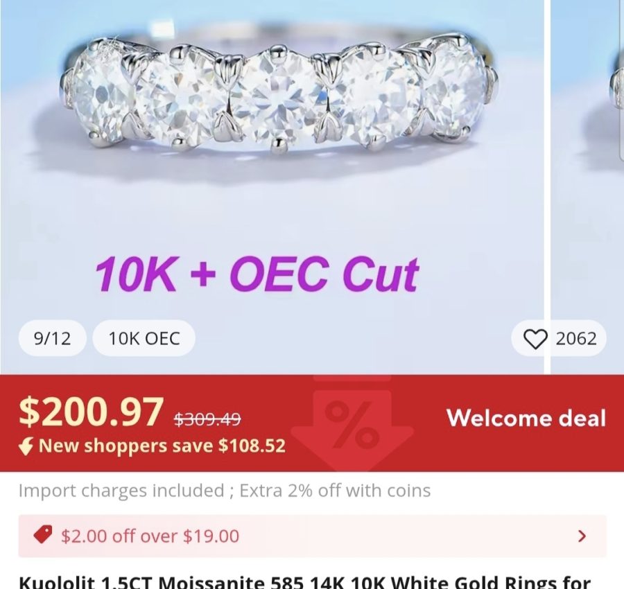5 Stone OMC Band 10k yellow gold