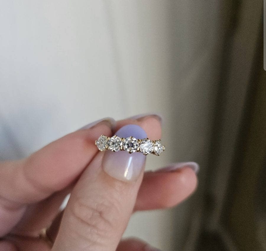 5 Stone OMC Band 10k yellow gold