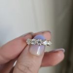 5 stone OEC Moissanite band