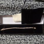 Rose gold moissanite bracelet.