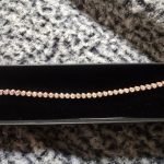 Rose gold moissanite bracelet.