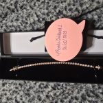 Rose gold moissanite bracelet.