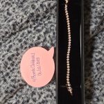 Rose gold moissanite bracelet.