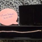 Rose gold moissanite bracelet.
