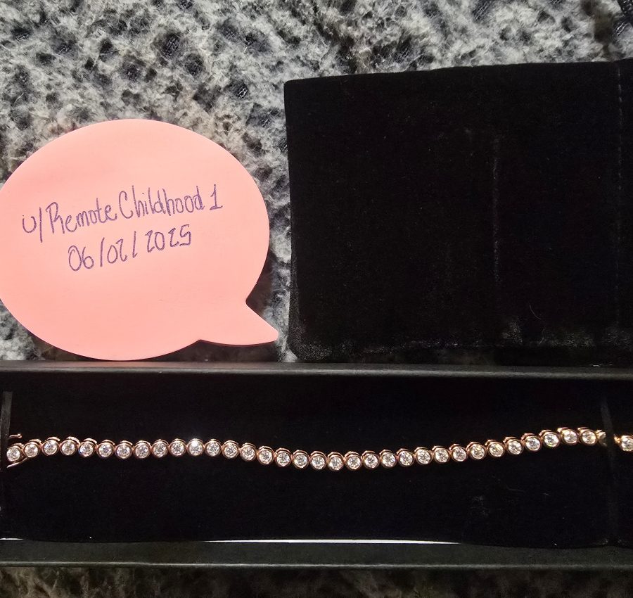 Rose gold moissanite bracelet.