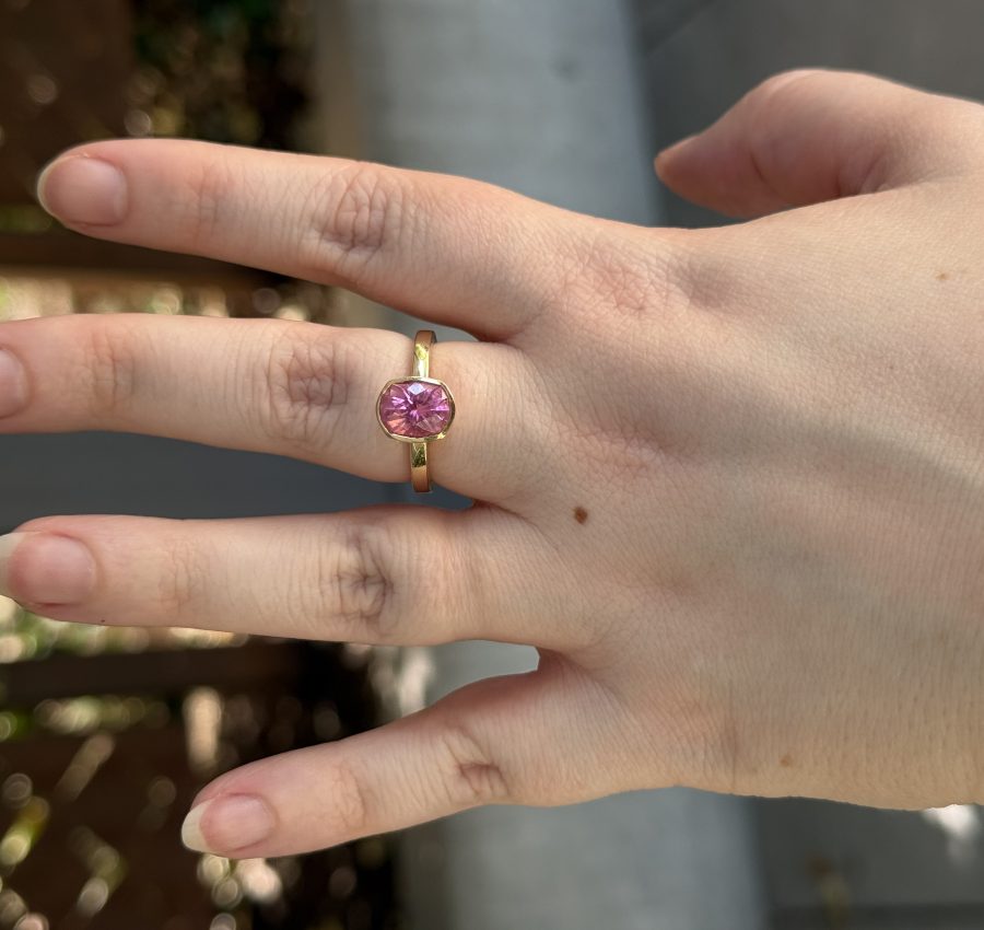 Summery Pink California Tourmaline Ring
