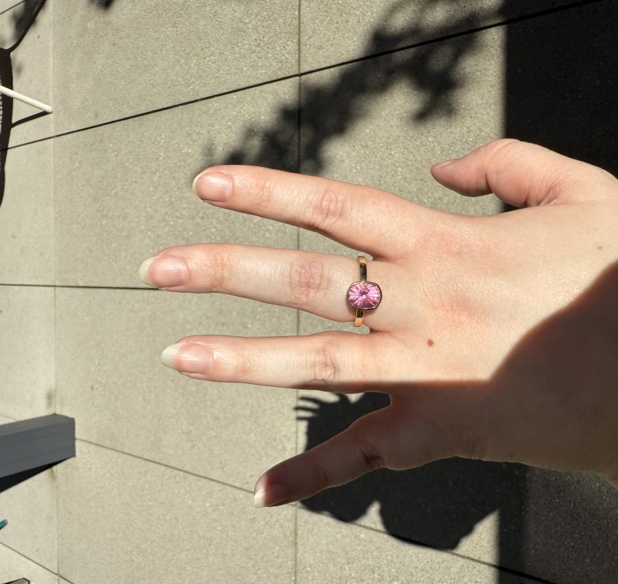 Summery Pink California Tourmaline Ring