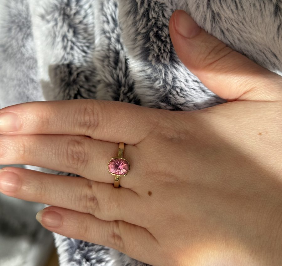 Summery Pink California Tourmaline Ring