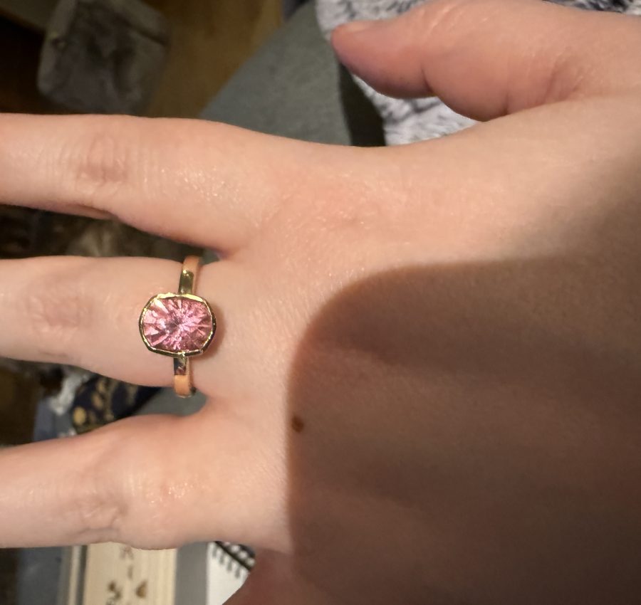 Summery Pink California Tourmaline Ring