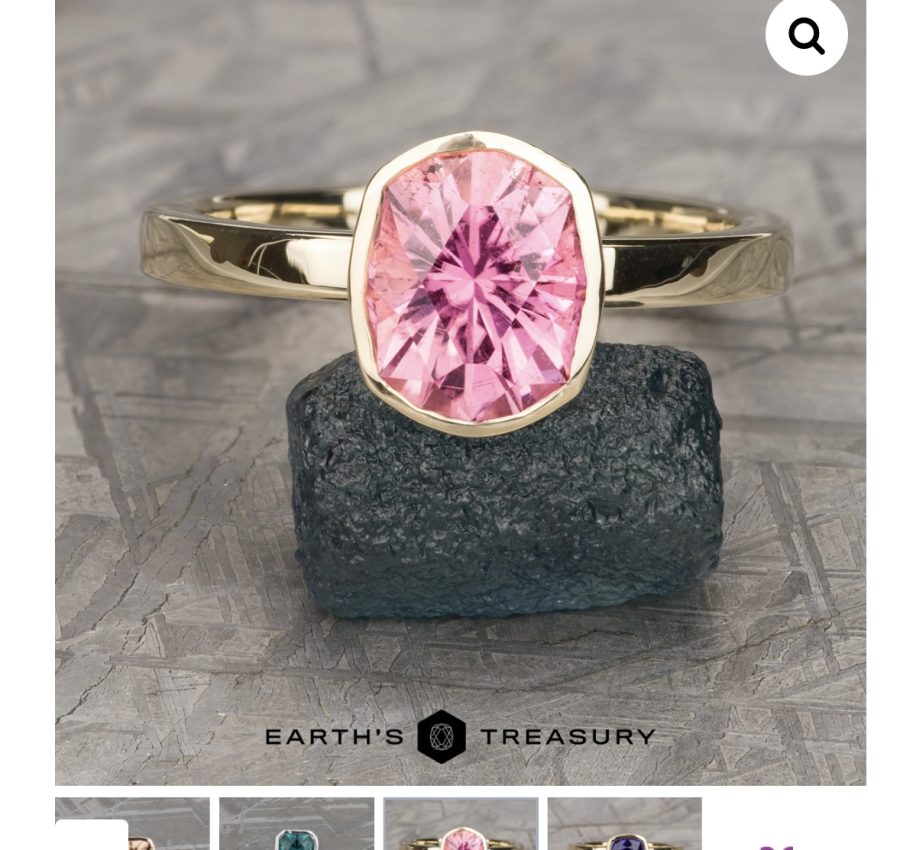 Summery Pink California Tourmaline Ring